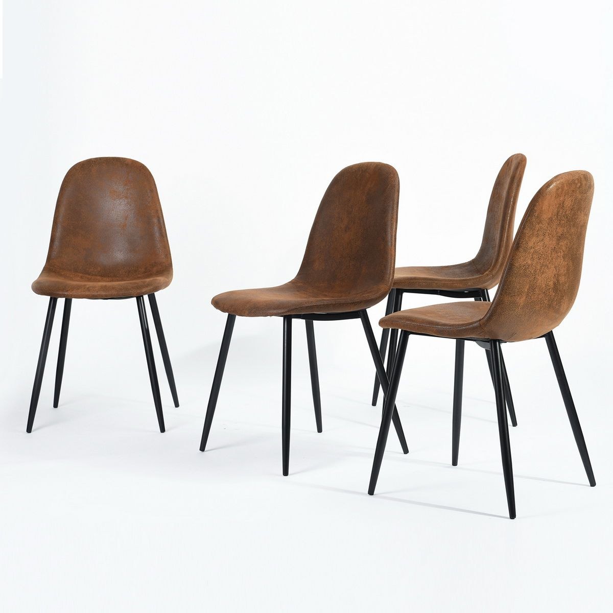 Charlton Suede Dining Chair, Brown