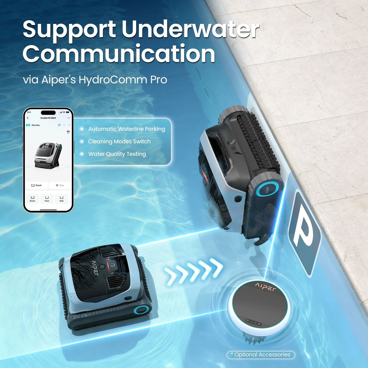 Scuba N1 Max Cordless Robotic In-Ground Robotic Pool Cleaner for In-Ground Pools up to 2150 sq. Ft