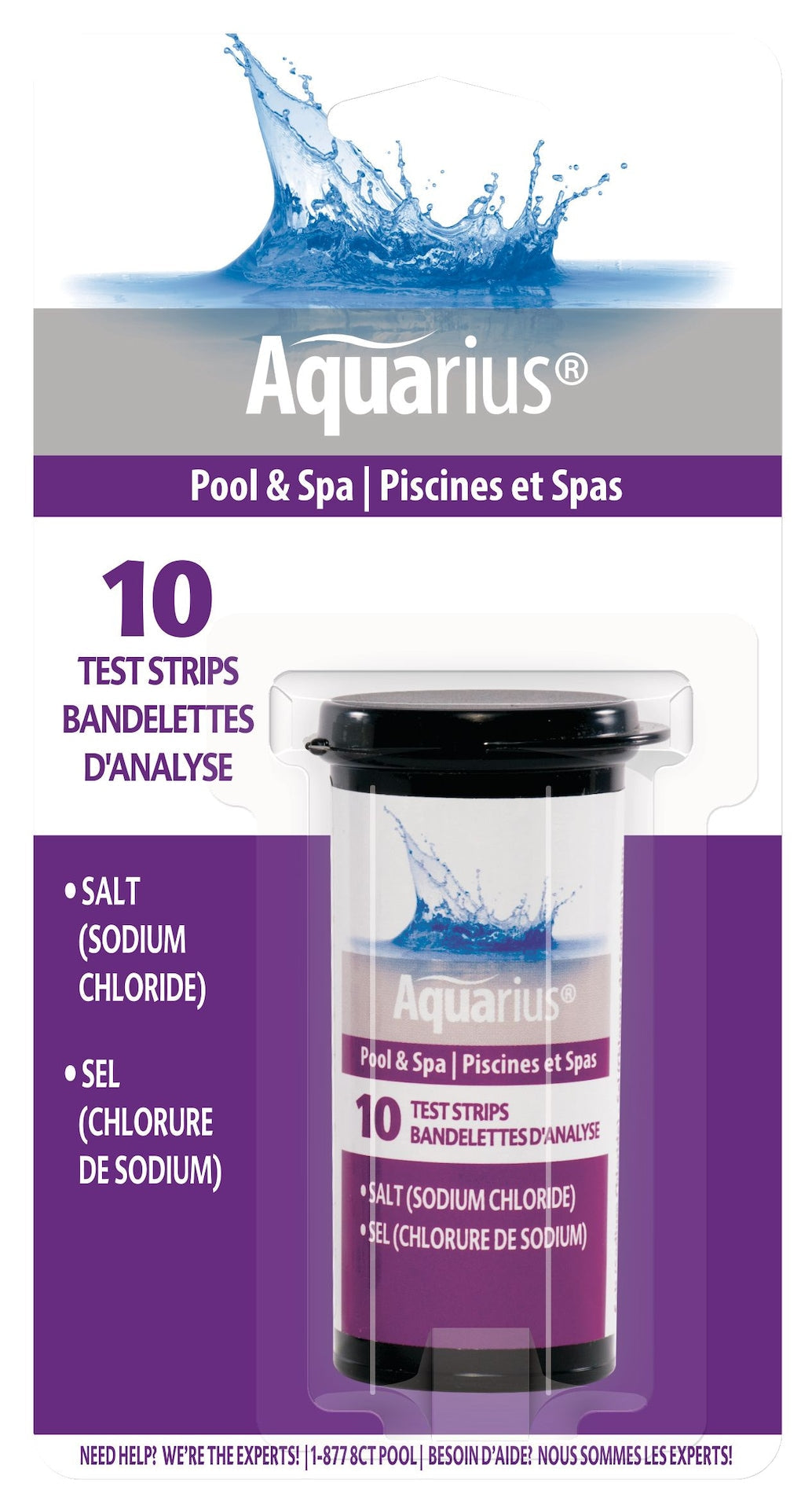 Sodium Chloride Pool & Spa Salt Water Test Strips, 10-pk