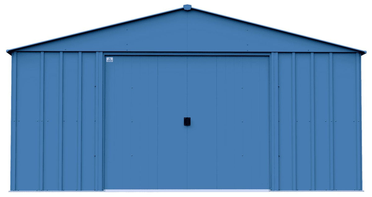 Classic 14x14-ft Blue Grey Corrosion-Resistant Steel Shed