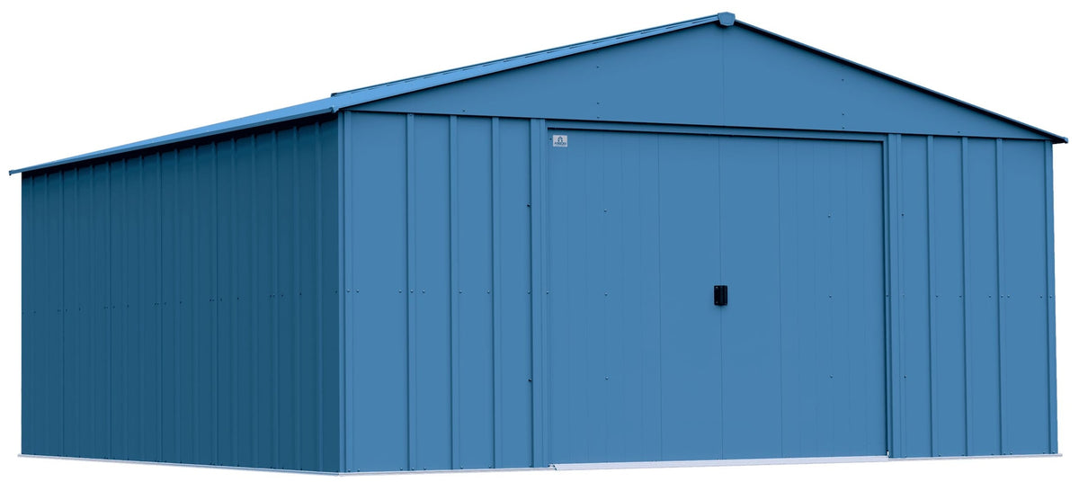 Classic 14x14-ft Blue Grey Corrosion-Resistant Steel Shed