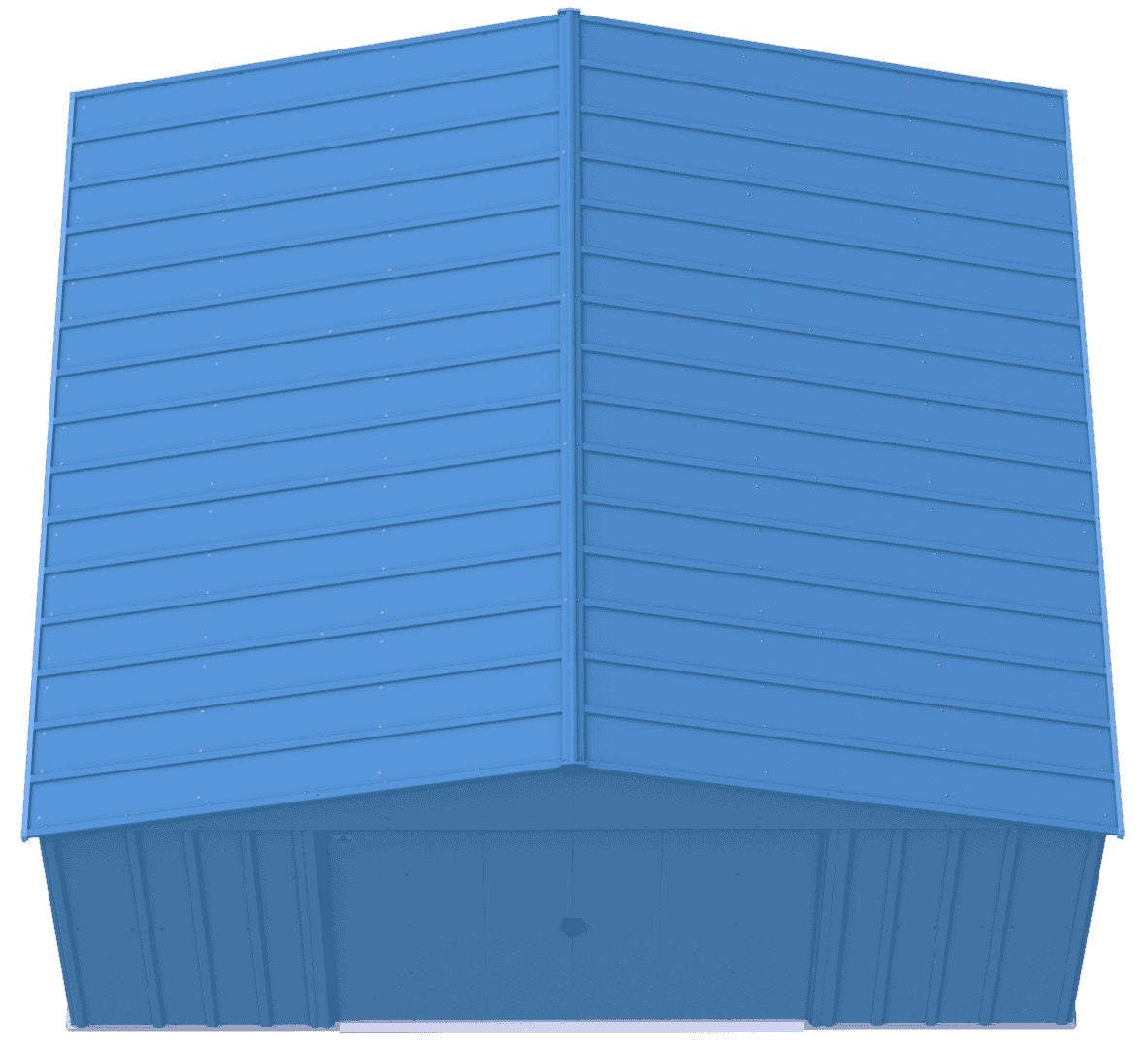 Classic 14x14-ft Blue Grey Corrosion-Resistant Steel Shed