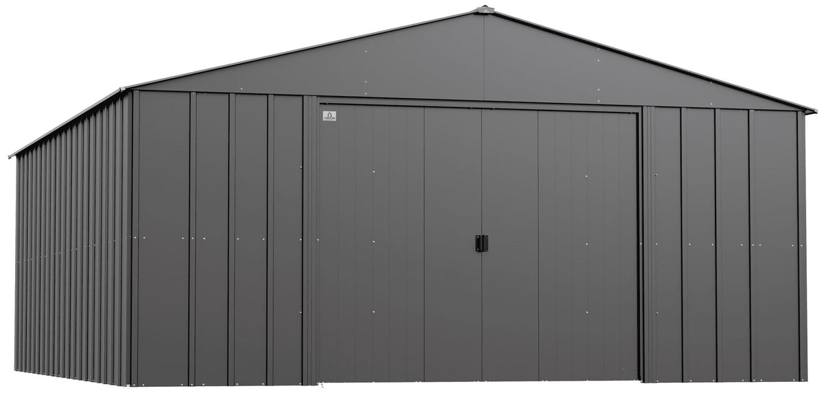 Classic 14x17-ft Charcoal Corrosion-Resistant Steel Shed