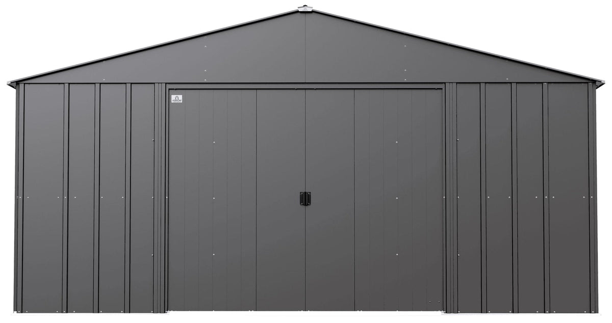 Classic 14x17-ft Charcoal Corrosion-Resistant Steel Shed