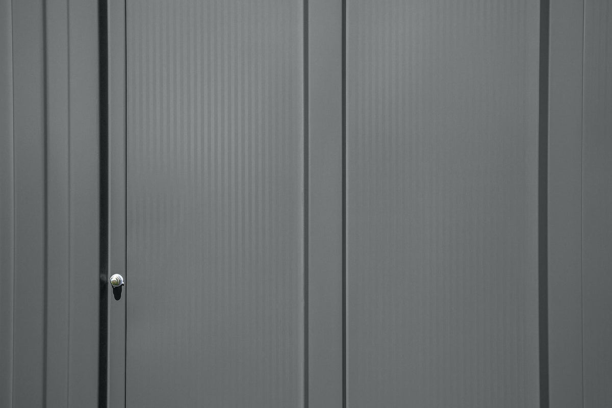 Classic 14x17-ft Charcoal Corrosion-Resistant Steel Shed