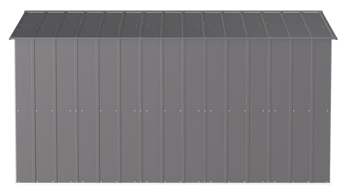 Classic Galvanized Steel Storage Shed, Charcoal, 10-ft x 12-ft