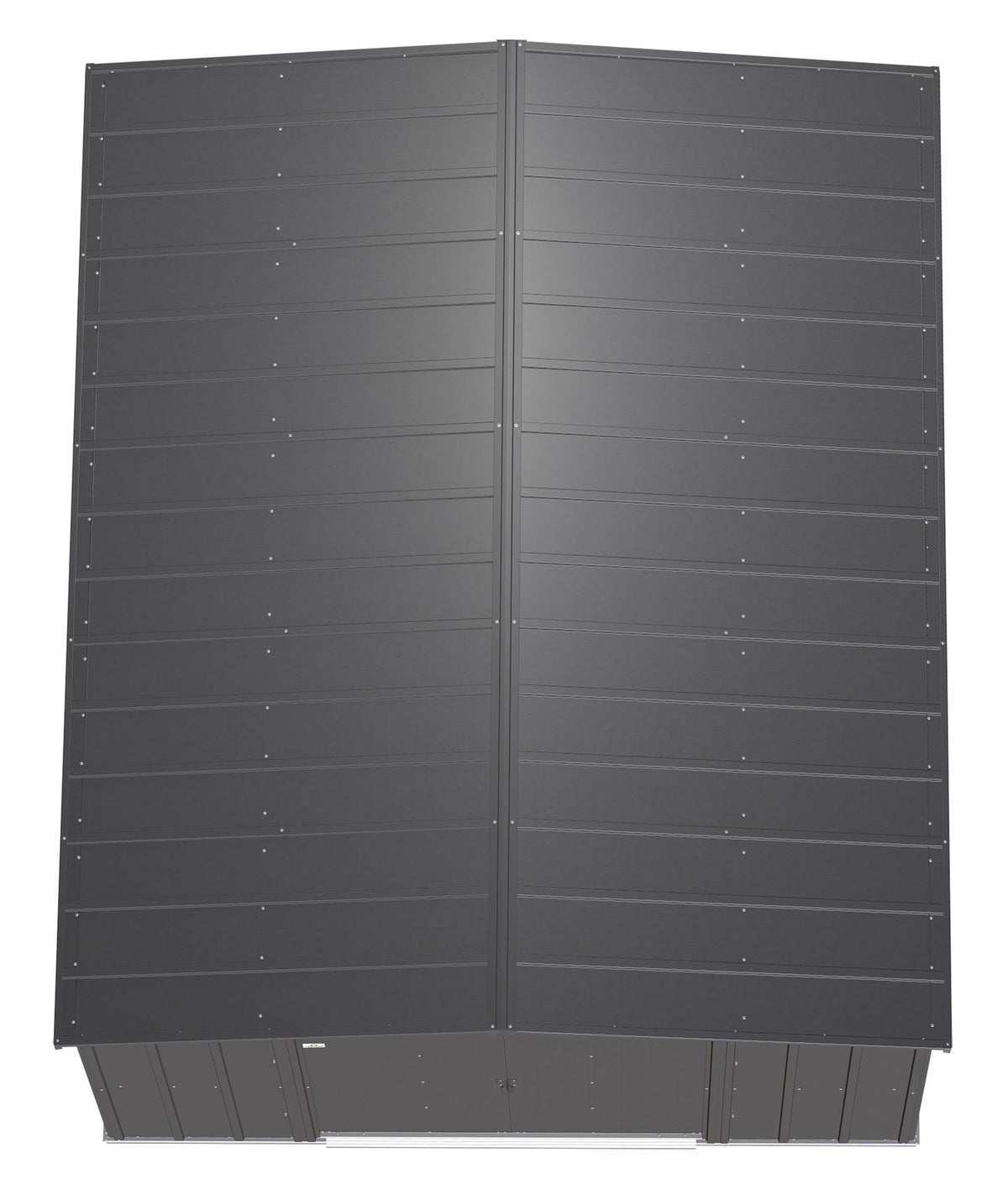 Classic Galvanized Steel Storage Shed, Charcoal, 10-ft x 12-ft