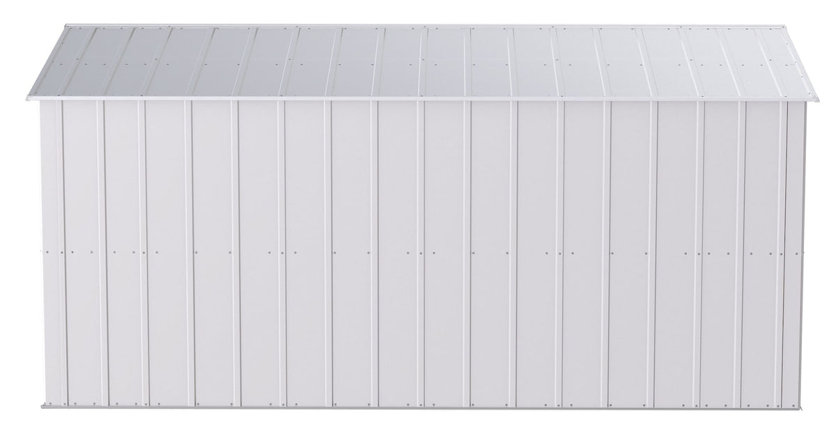 Classic Galvanized Steel Storage Shed, Flute Grey, 10-ft x 14-ft