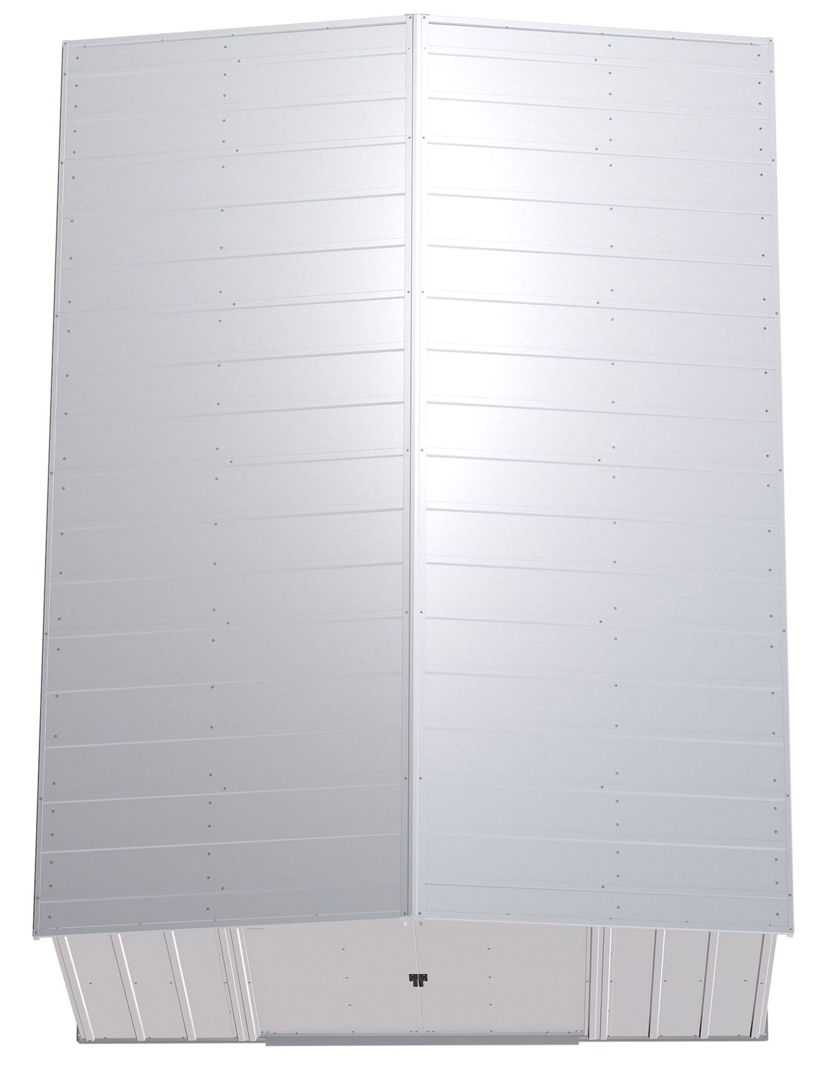 Classic Galvanized Steel Storage Shed, Flute Grey, 10-ft x 14-ft