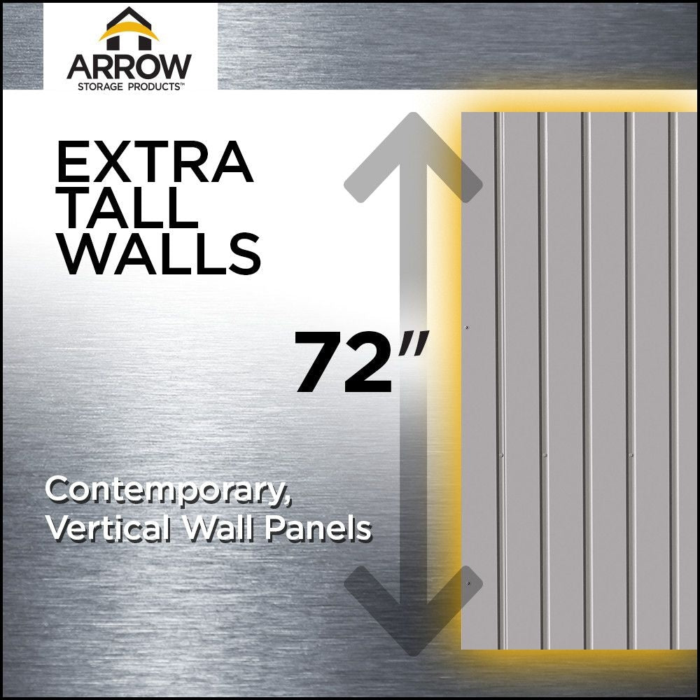Elite 12x16-ft Anthracite Corrosion-Resistant Steel Storage Shed