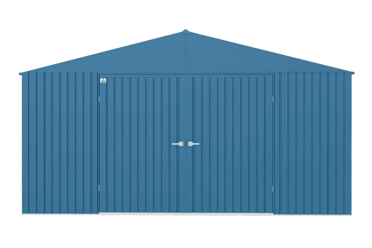 Elite 14x12-ft Blue Grey Corrosion-Resistant Steel Shed
