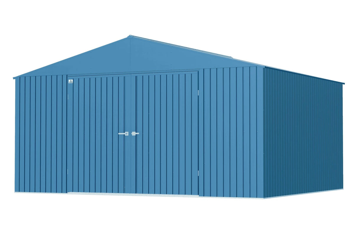 Elite 14x12-ft Blue Grey Corrosion-Resistant Steel Shed