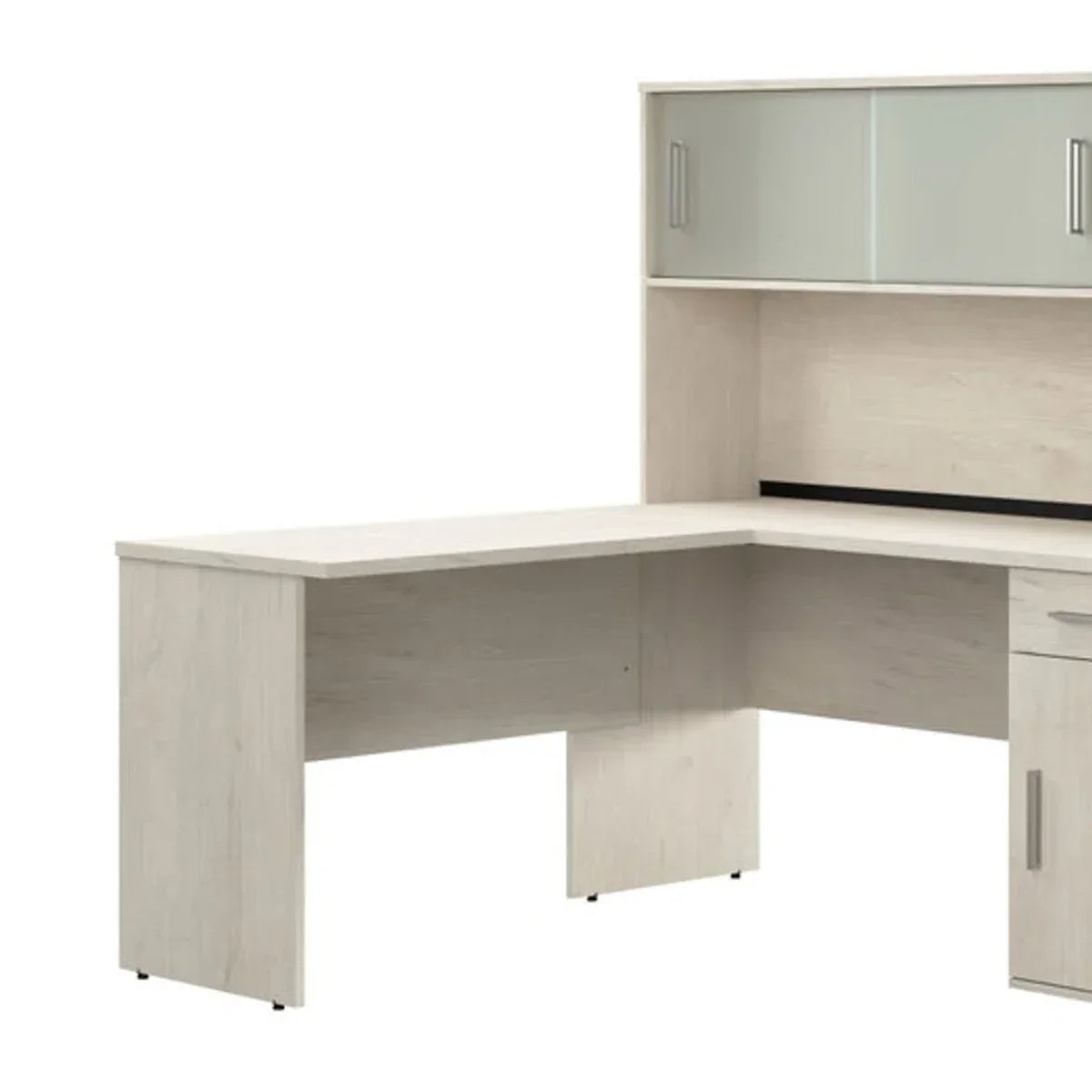 Bestar Orford L-Shaped Desk with Hutch