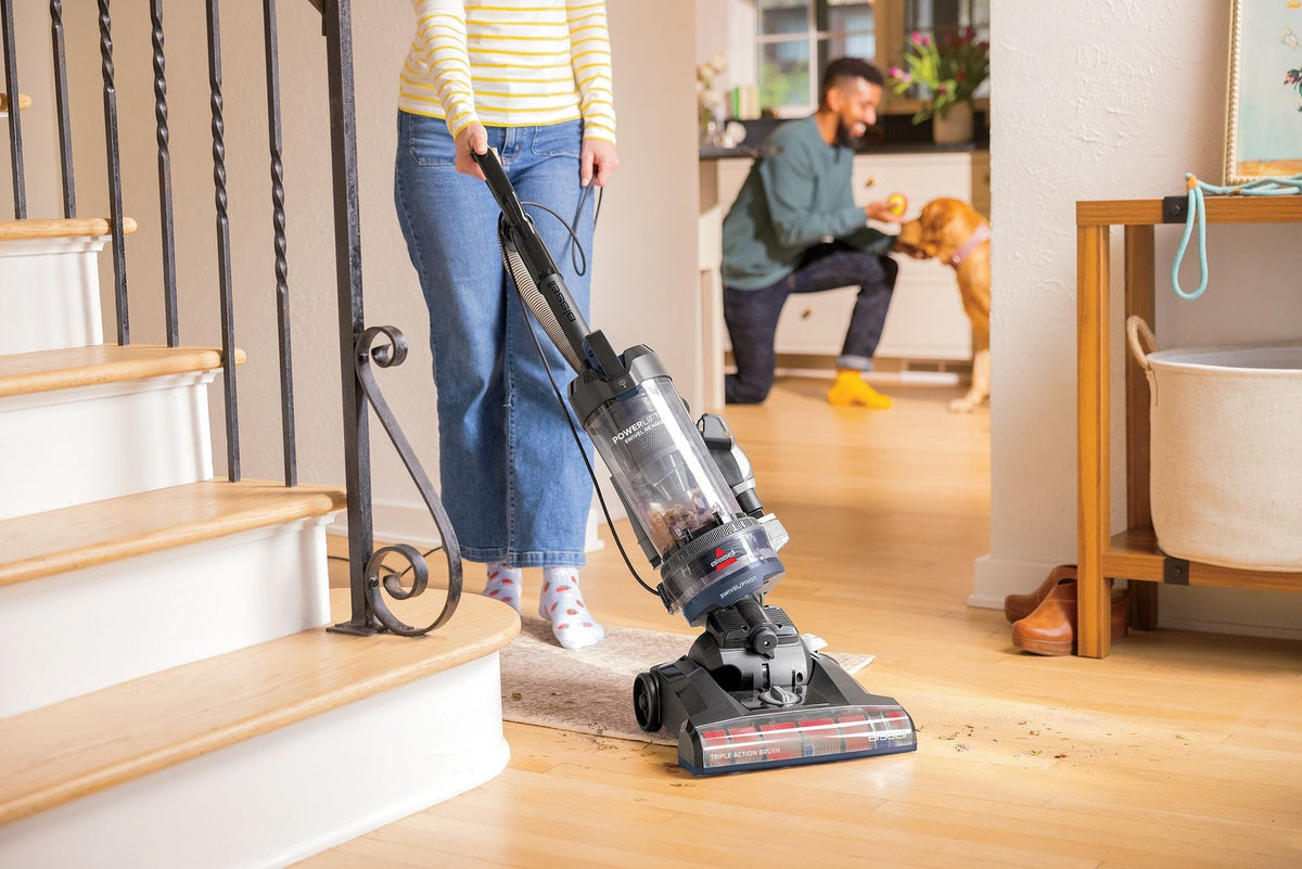 PowerLifter Swivel Rewind Bagless Upright Corded Vacuum Cleaner