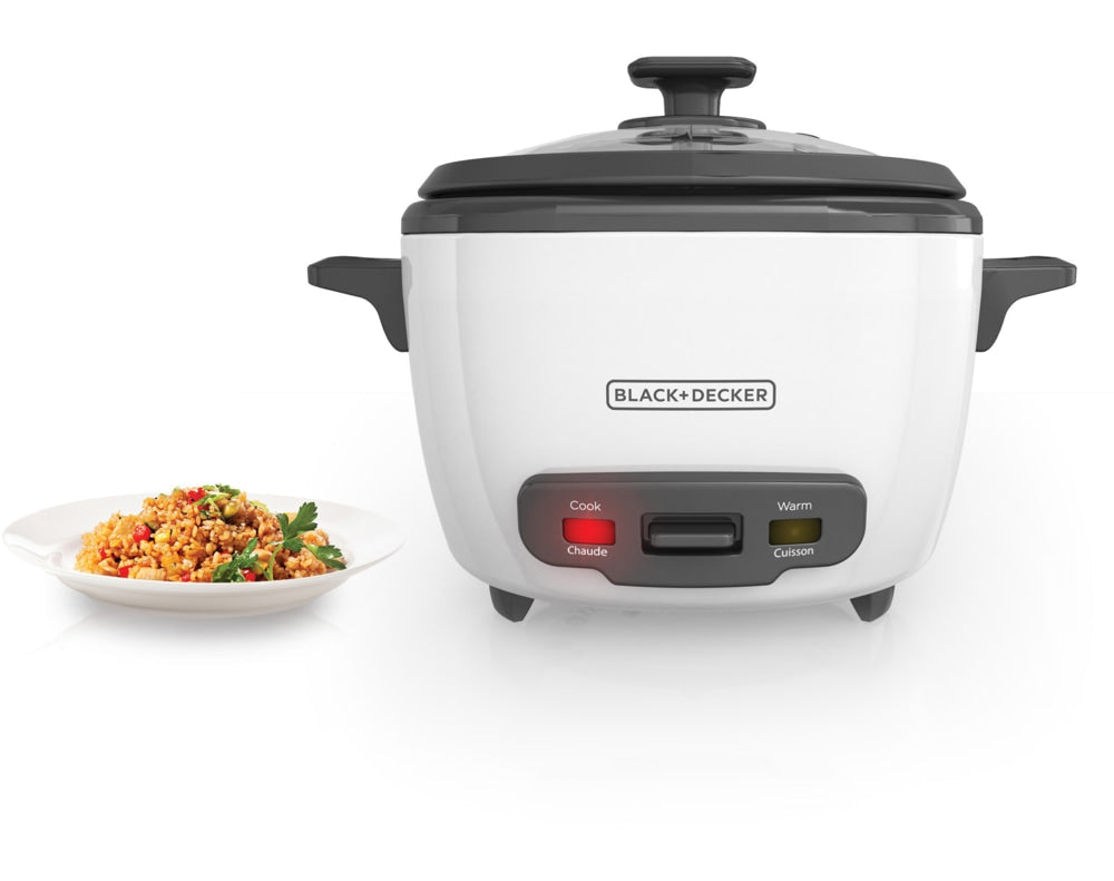 Rice Cooker & Non-Stick Steamer White, 16 Cups