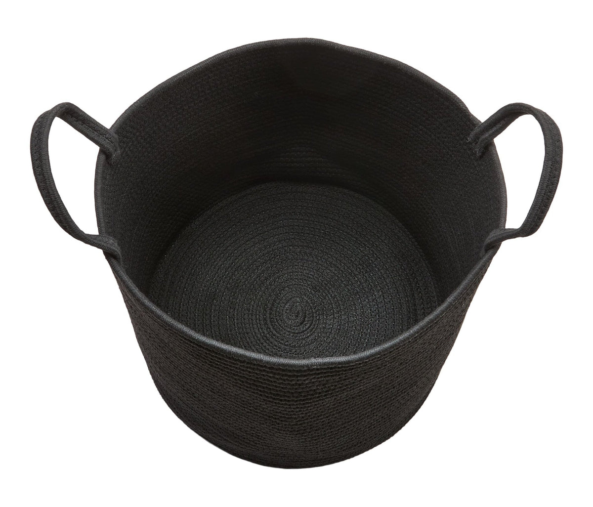 Finn Woven Cotton Rope Storage Basket, Black