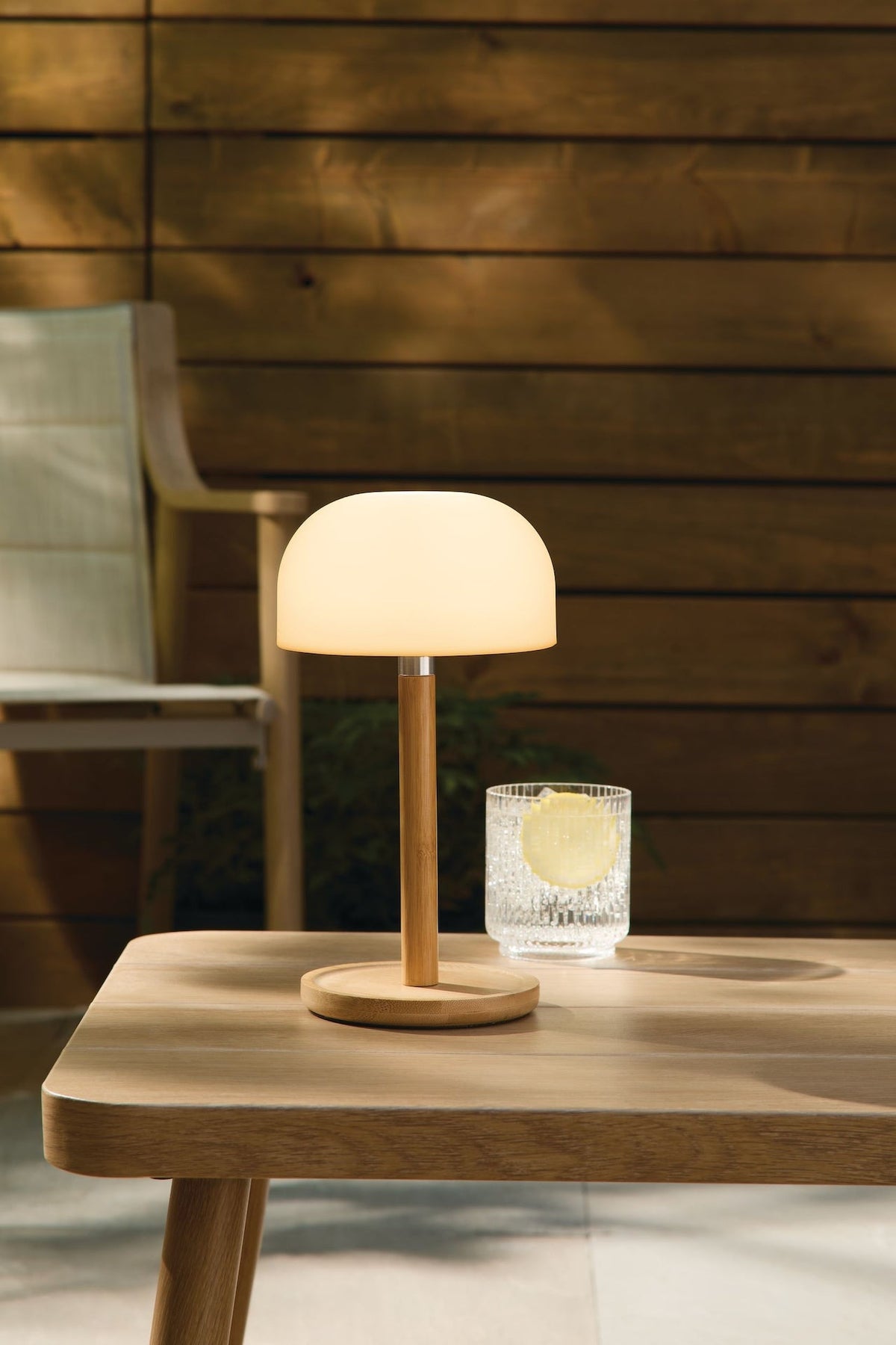 Outdoor Rechargable Bamboo Mushroom Lamp, Multiple Colour Modes