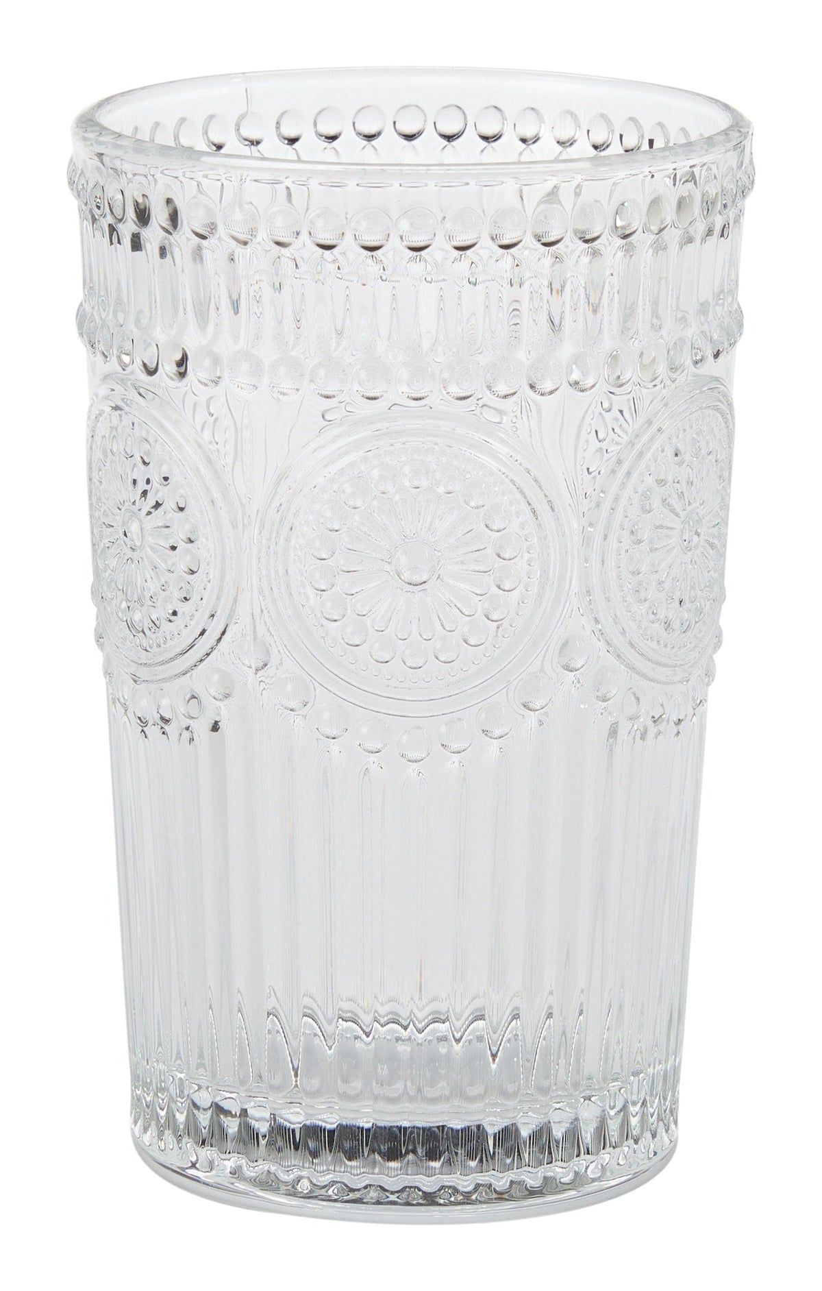 Vintage Embossed Glass Tumbler Set, 4-pk