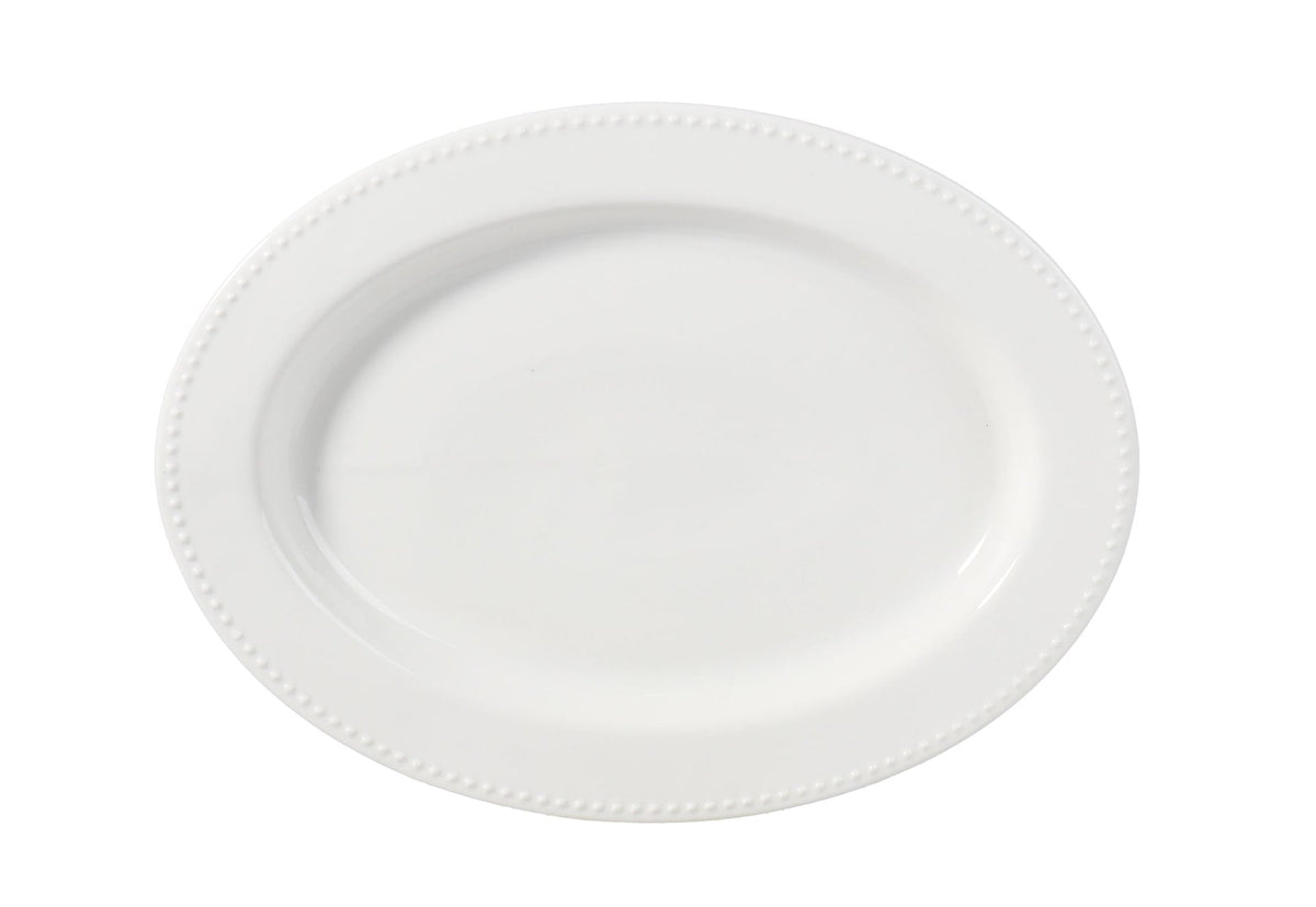 Whitworth Oval Stoneware Platter, 11.3-in, White