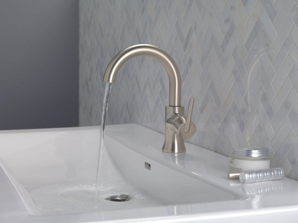 1-Handle High-Arc Lavatory Faucet, Stainless