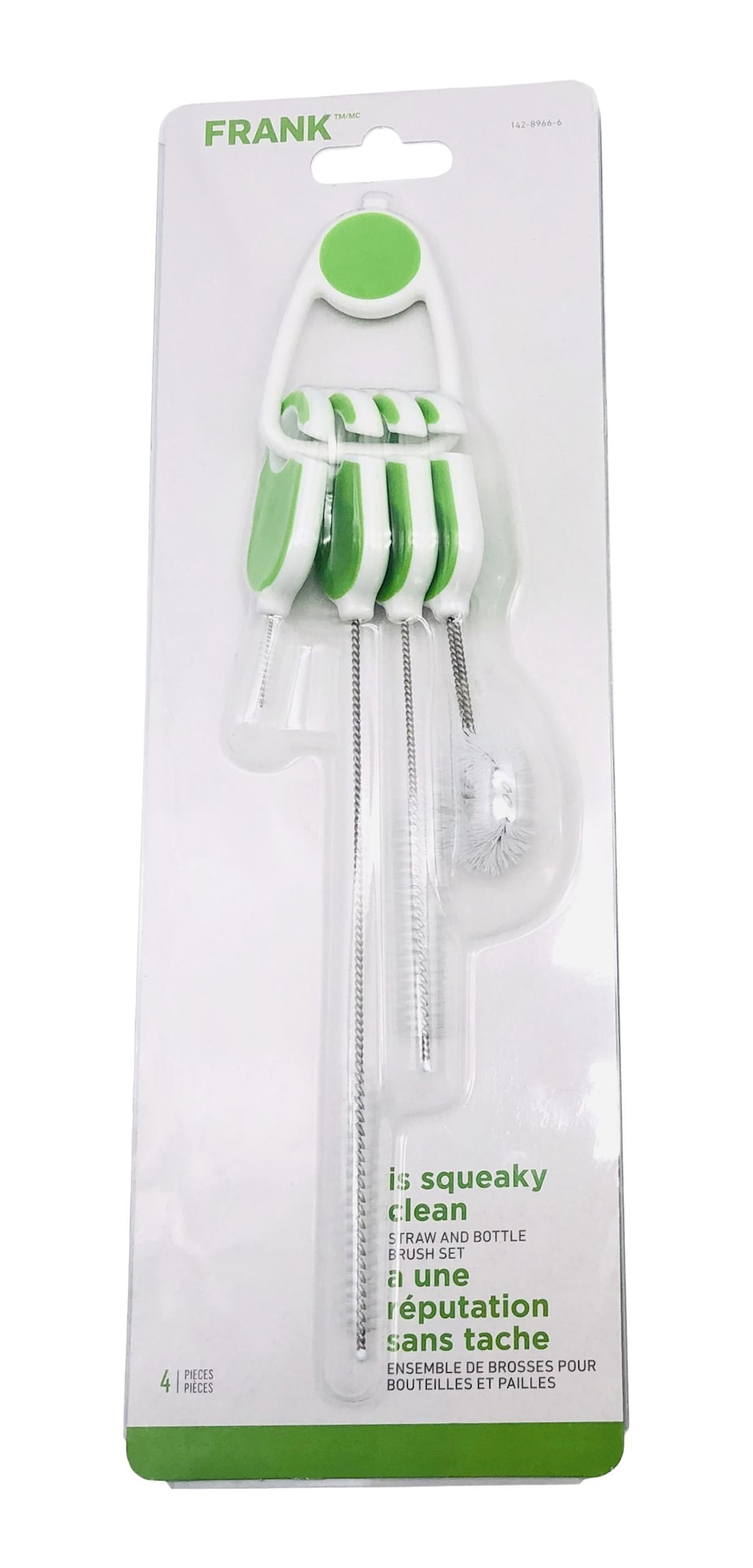 Straw & Bottle Brush Set with Comfortable Grip, 4-pk