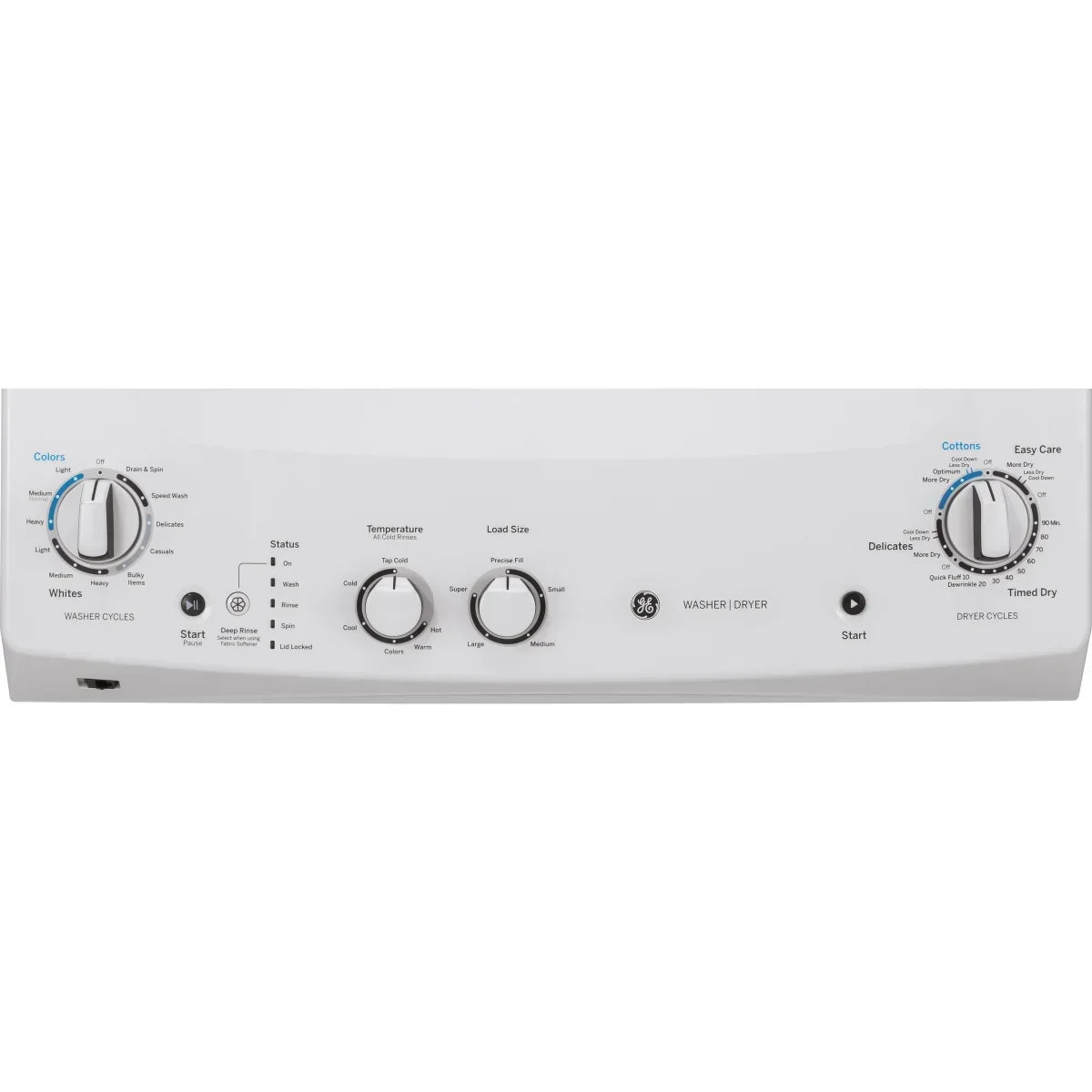 White 2.6 cu. ft. (I.E.C) Washer and 4.4 cu. ft. Dryer Gas Laundry Center