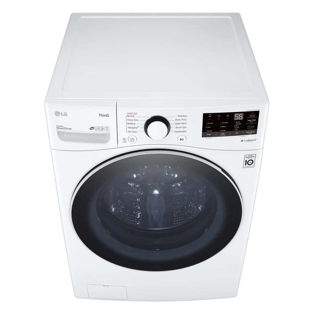 5.2 cu ft. White Front Load Steam Washer with ThinQ Technology and Wi-Fi Enabled