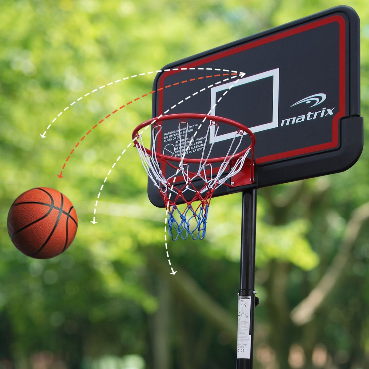 Classical Portable Adjustable Basketball System, 44-in