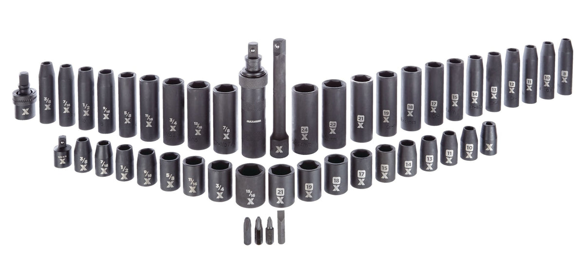 1/2-in Drive Professional Grade Impact Socket Set, 48-pc, CRMO