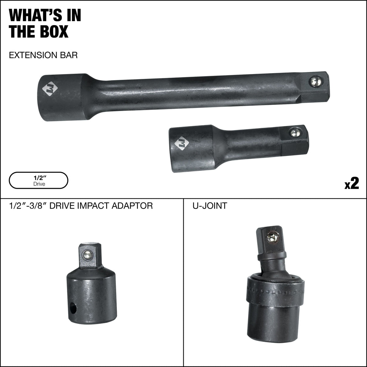 1/2-in Impact Accessory Kit, 4-pc