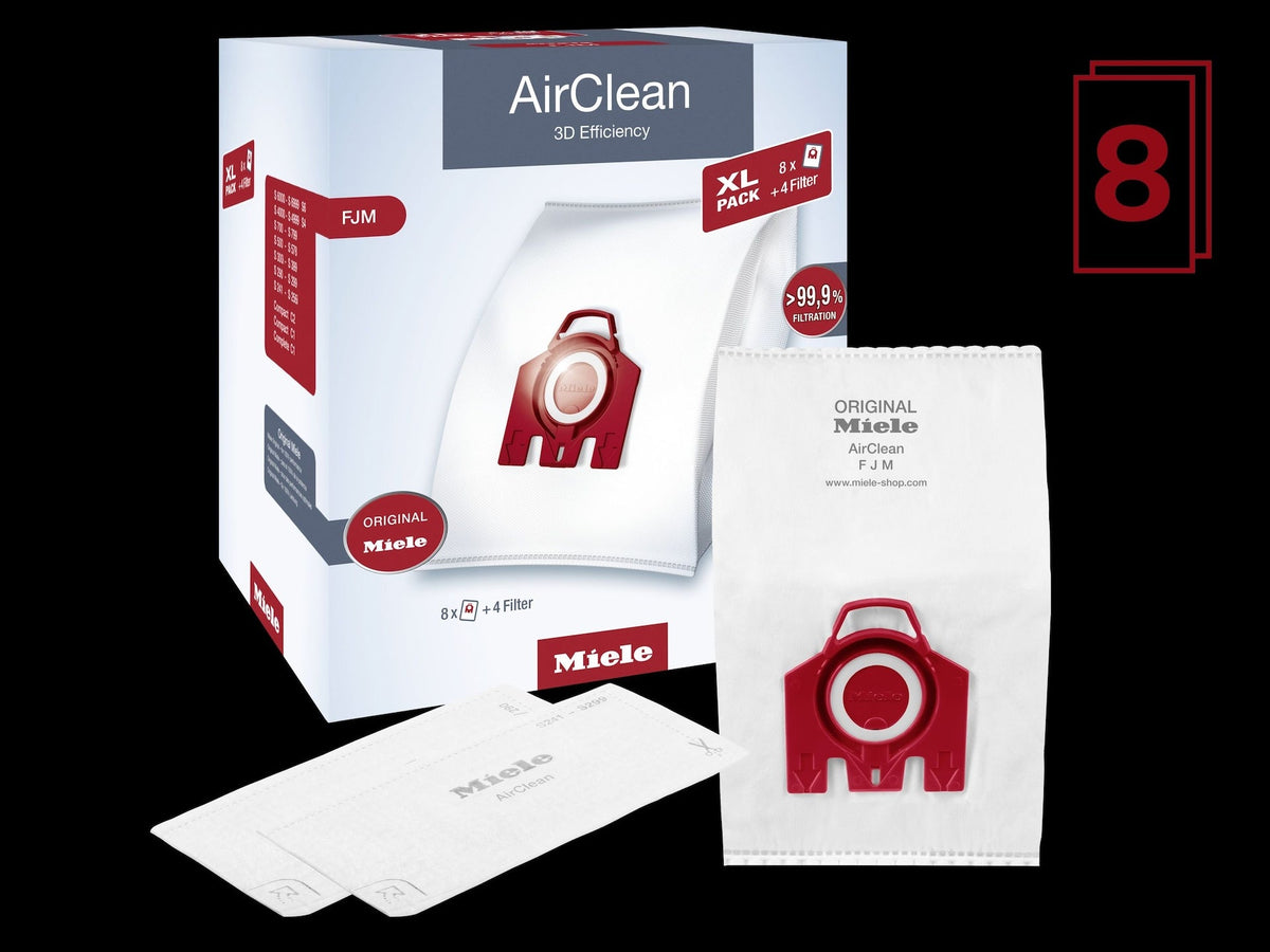 AirClean 3D Efficiency FJM Dust Bags Value Pack, 8-pk