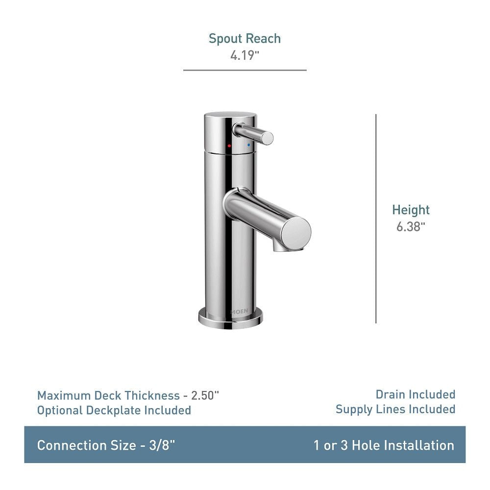 Align Single Handle High Arc Single Hole Bathroom Sink Faucet, Brushed Nickel