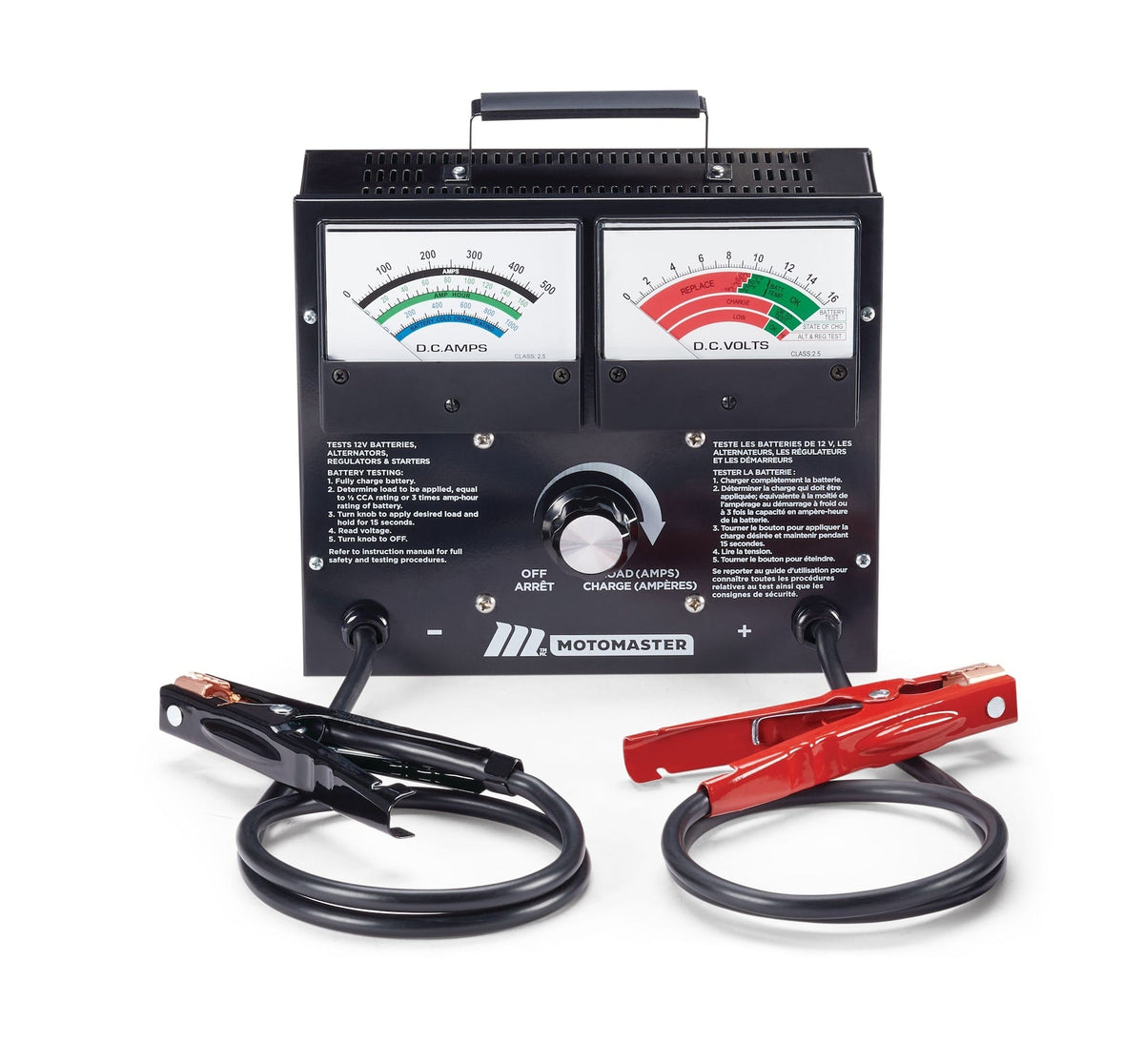 Battery Tester, 500-Amp Load, 12V