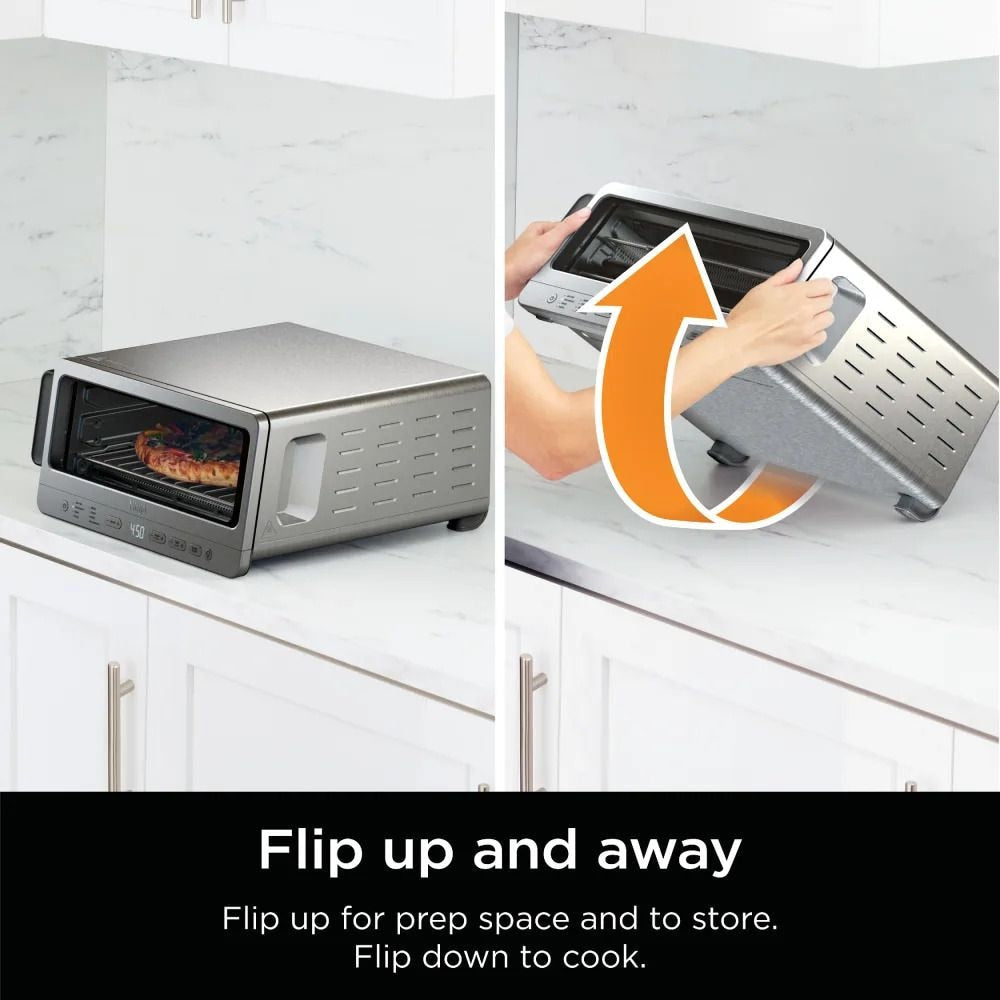 Flip Space-Saving 8-in-1 Toaster Oven & Air Fryer