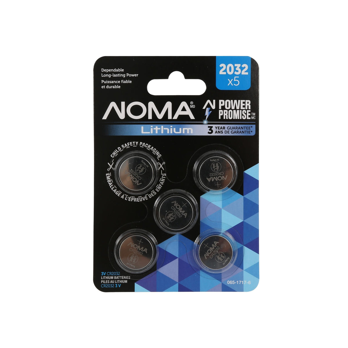 CR2032 3V / 3 Volt Lithium Coin Cell Batteries, Long Lasting, 5-pk