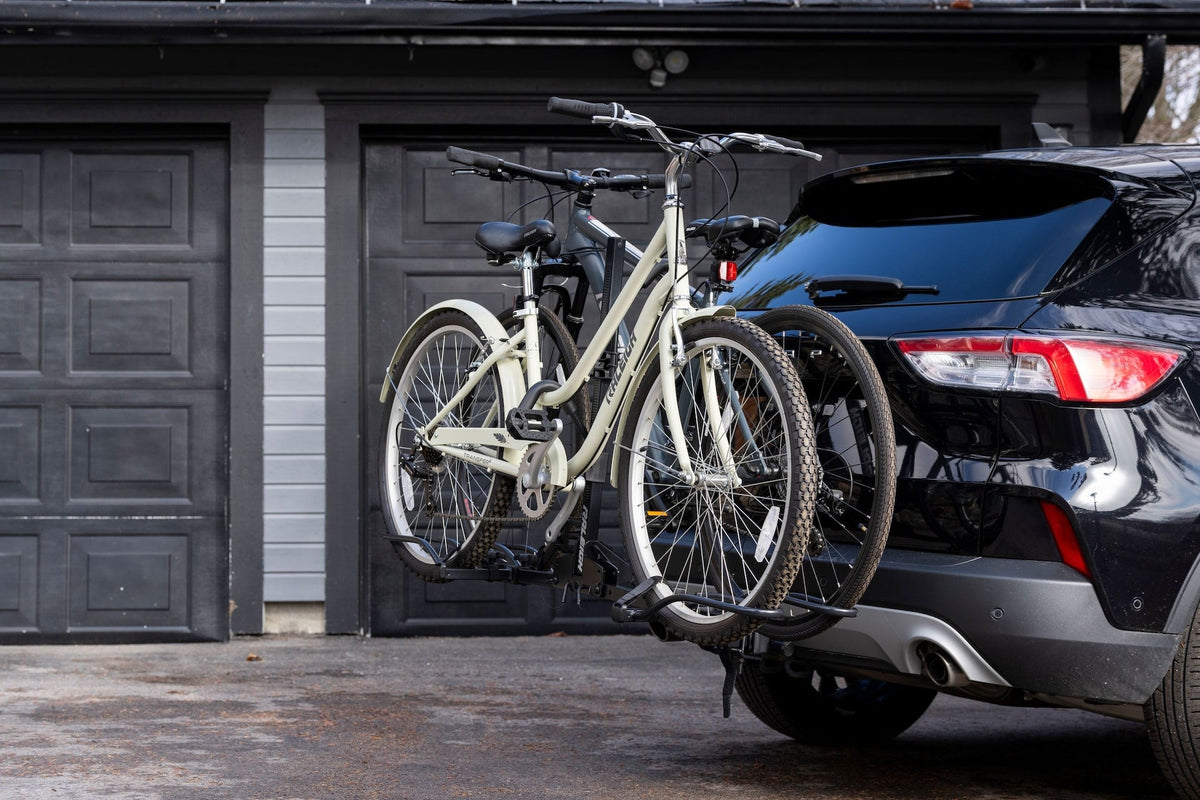 2-Bike Hitch Platform Rack with Anti-Wobble Hitch Pin, Folding Design