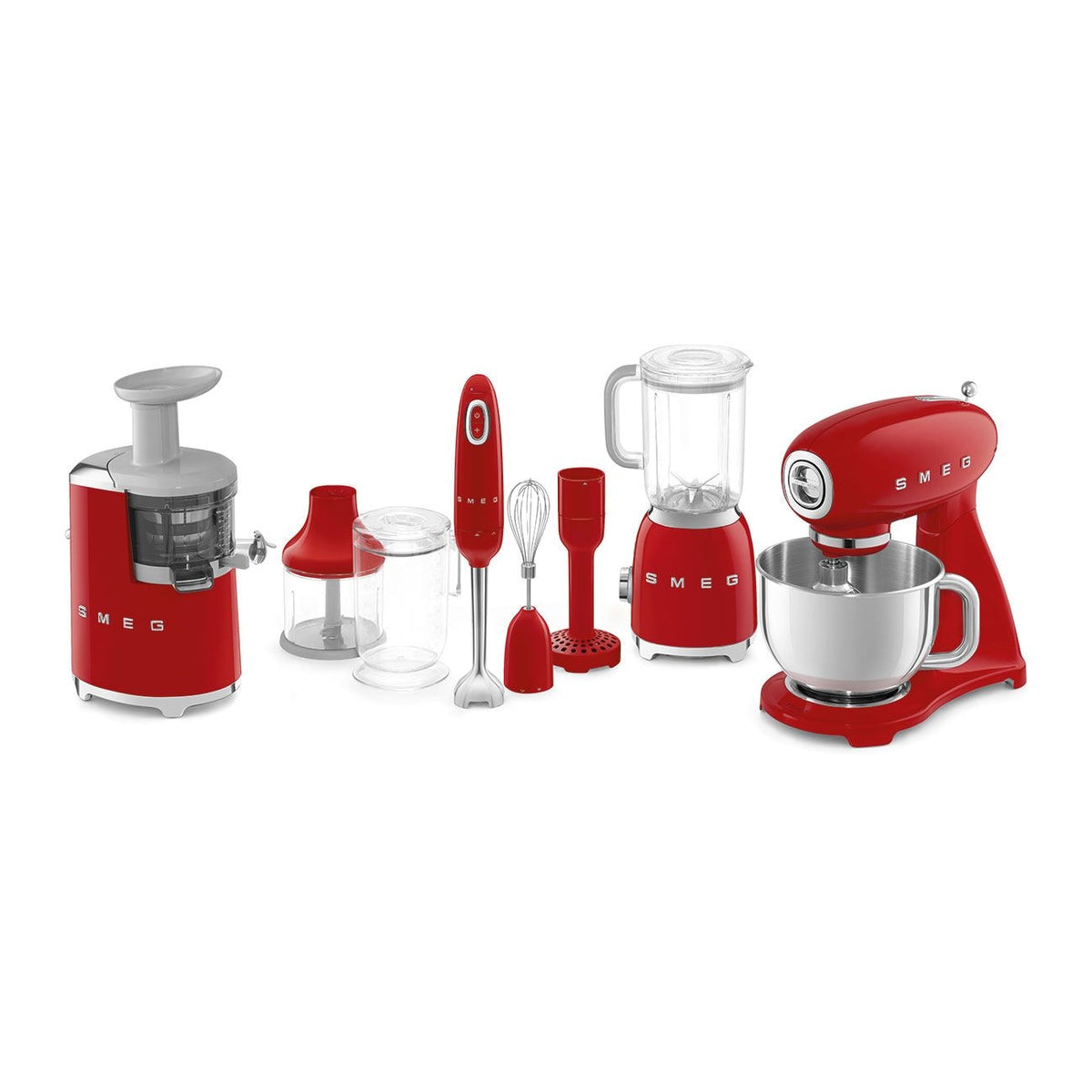 600W Vintage Tilting Stand Mixer, 10-Speed, Red