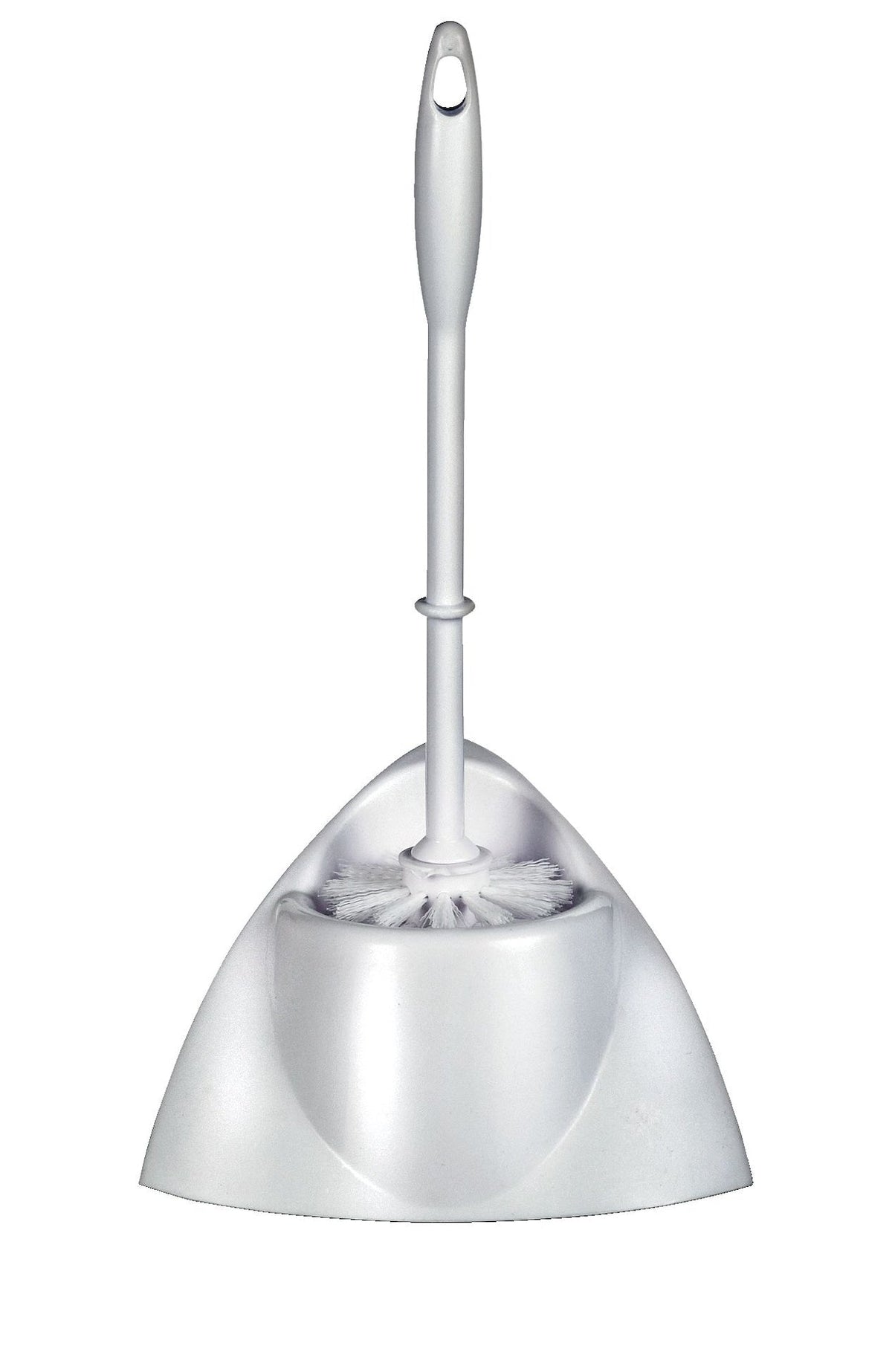 Toilet Brush with Stand, White