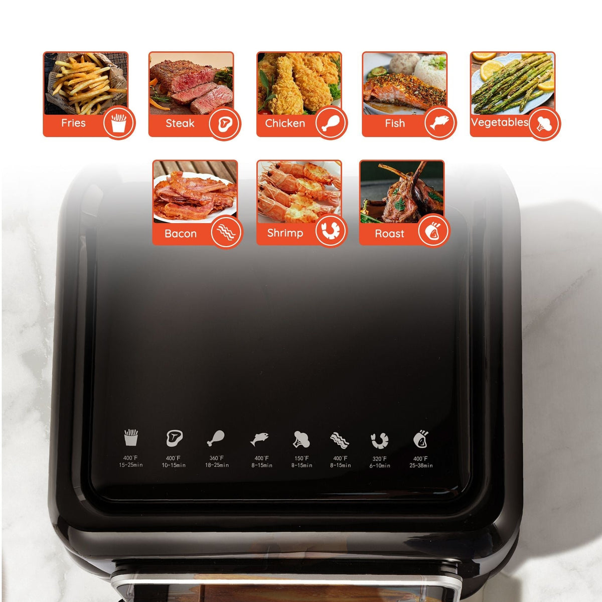 Cosa Digital Air Fryer with 8 Cook Modes, 12.46-qt