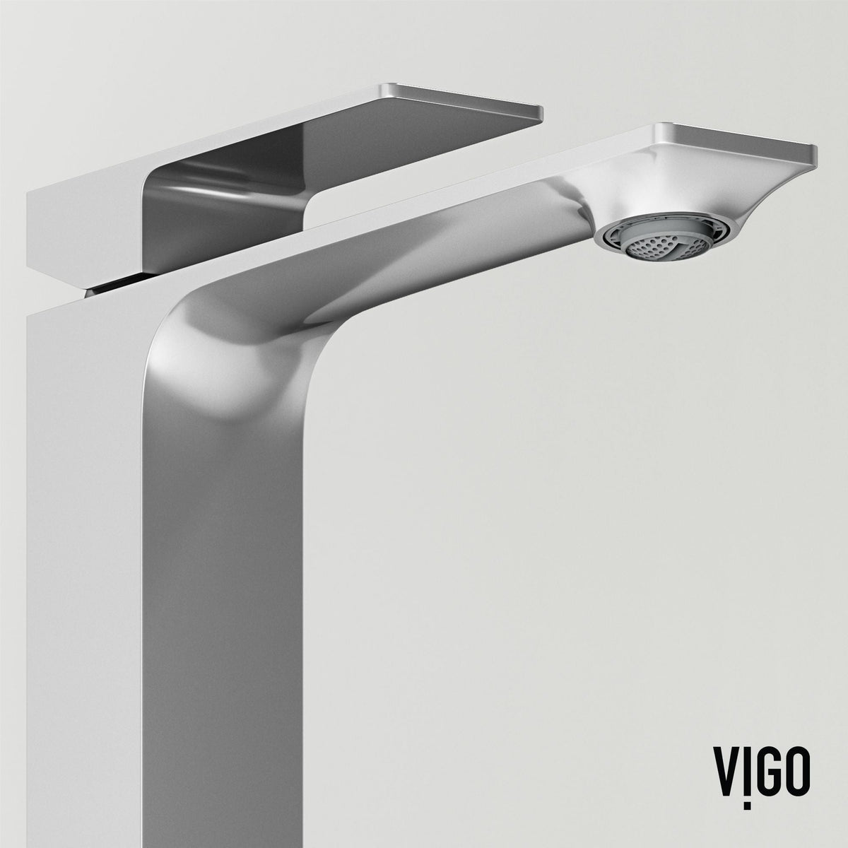 Duomo Gothic Grey Bathroom Sink/Basin Set with Dunn Faucet and Rectangular Vessel