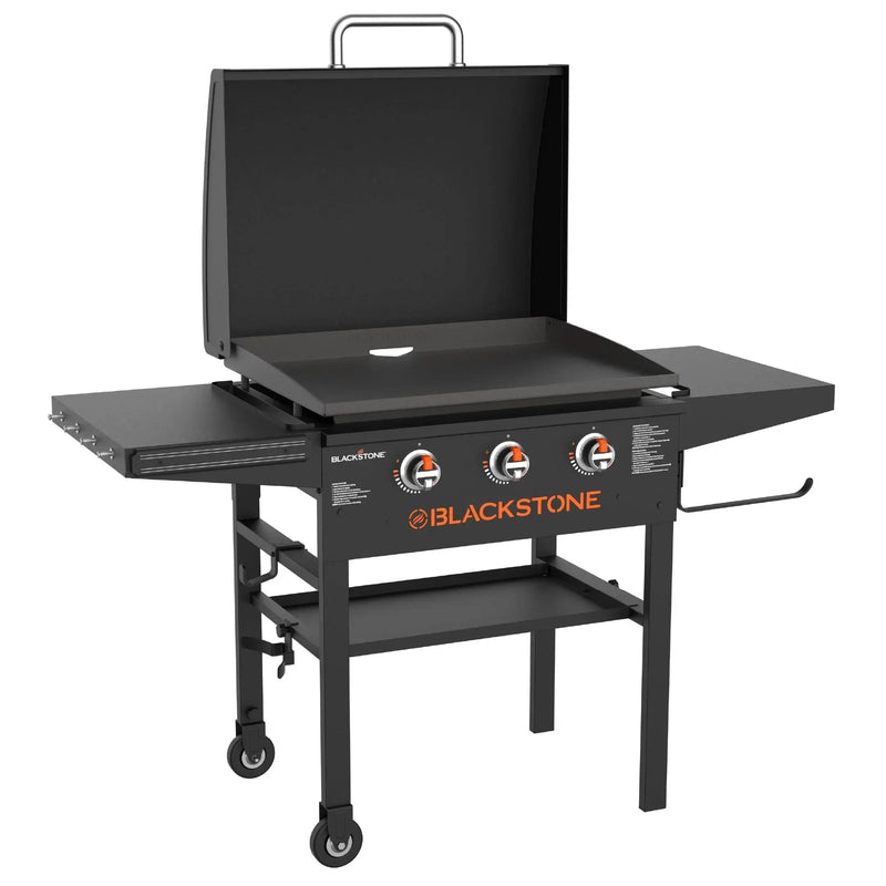 3-Burner 28" XL Griddle with Hood in Black O7841