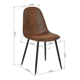 Charlton Suede Dining Chair, Brown