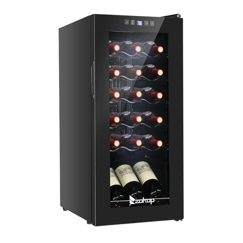 Zimtown 1.8Cu.Ft 18Bottle Compressor Wine Cooler Refrigerator Freestanding Compact Mini Wine Fridge V4888