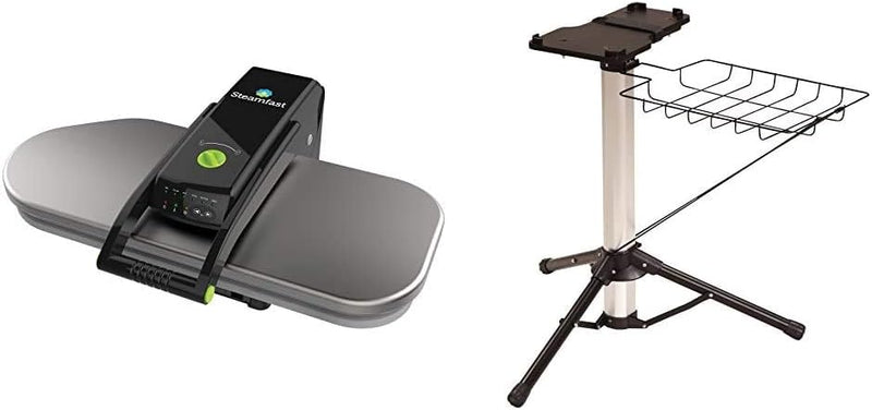 Digital steam press, featuring multiple fabric setting functions and steam impact function, made of stainless steel / black. X9013