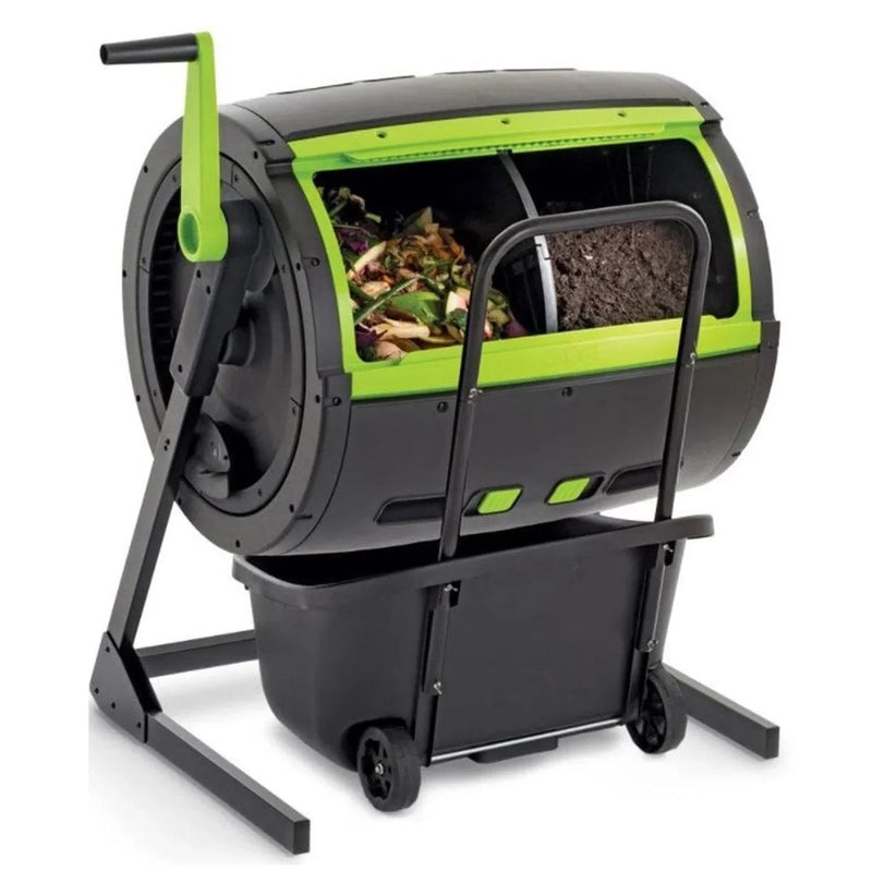 65-Gallon Compost Tumbler And Cart Combo L354