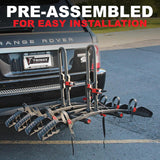 Rack - MAX Mounting Bracket Tray - Suitable for SUVs, trucks, and vans - 4 bicycle mounting brackets for seats - Foldable, with locking arms, 2-inch receiver - 1 bracket