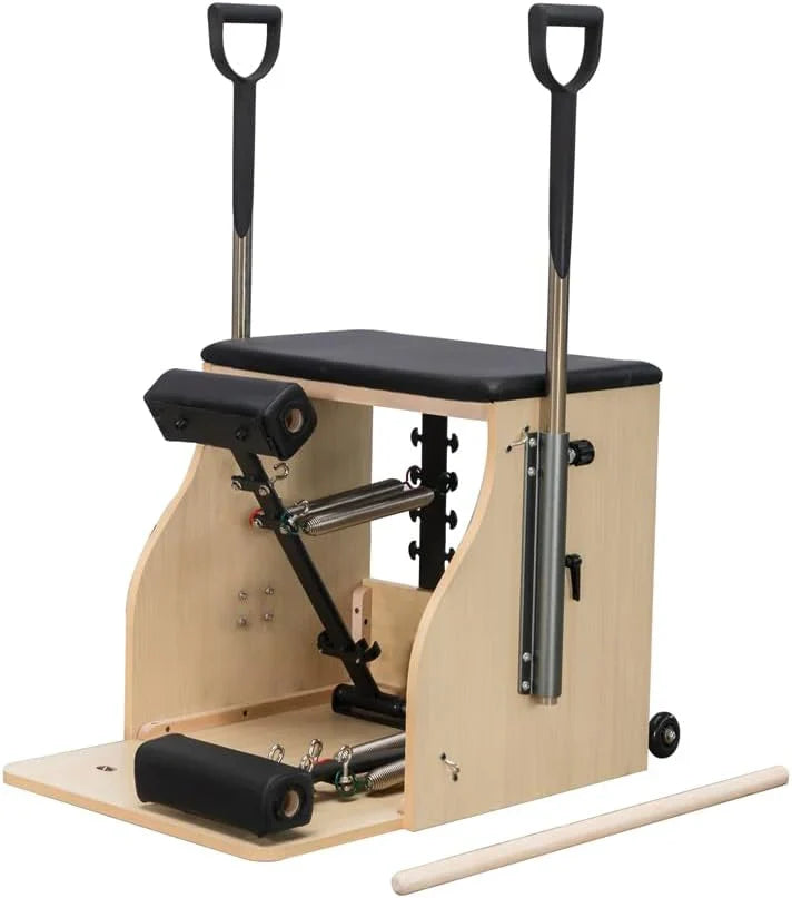 Pilates Chair, Split-Pedal Stability Combo Chair with Handles,Pilates Reformer Machine,Pilates Equipment for Home Or Studio Use B8362