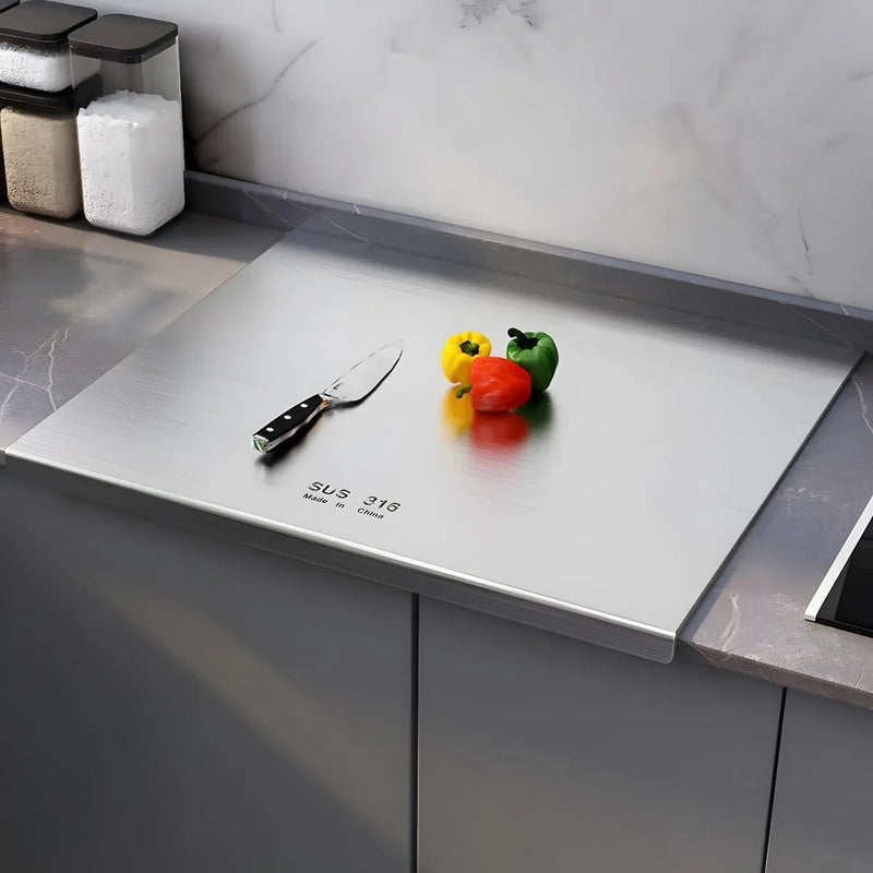 316 Stainless Steel Cutting Board,Cutting Boards for Kitchen,Chopping Board,Large Cutting Board for Chopping Meat,Vegetables,Fruits,Cheese 39.37 * 22.83in B7655