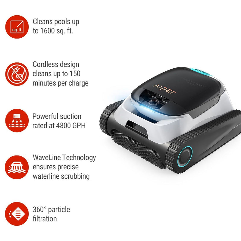 Scuba N1 Cordless Robotic Pool Cleaner for In-Ground Pools up to 1600 sq. Ft. K1994