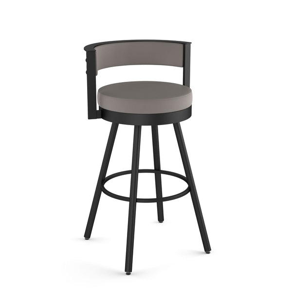 Eller Swivel Counter Stool with Padded Backrest, Multiple Colours, 26-in A7449